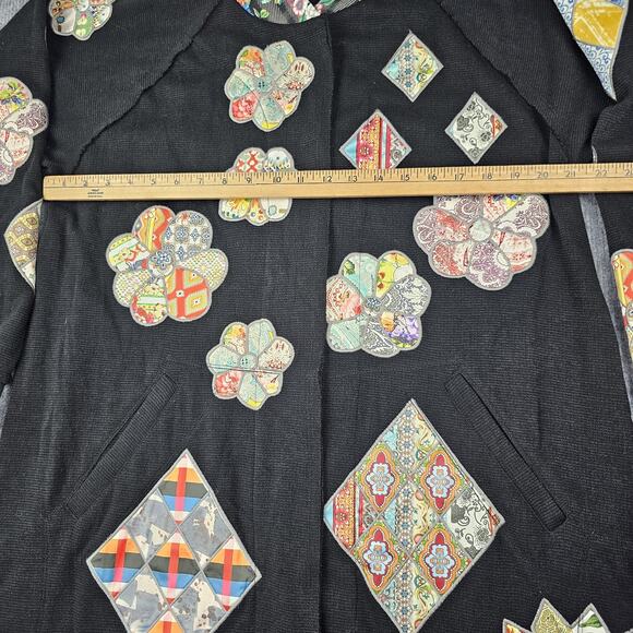 Johnny Was Coat Womens Large Glinda Boho Patchwork Applique Embroidered Duster - Picture 3 of 7